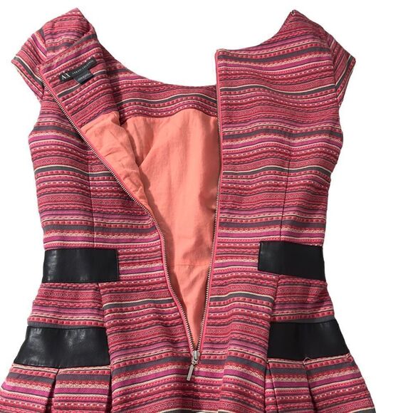 A/X Armani Echange Cap Sleeve Pleated Dress Size 2 - Picture 6 of 16